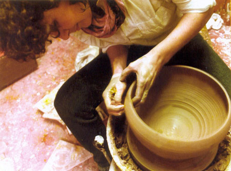 Working with Ceramics at Lagoudi.