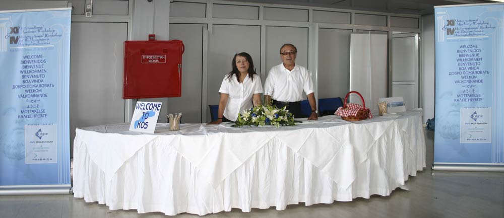 Welcome desk at the airport 