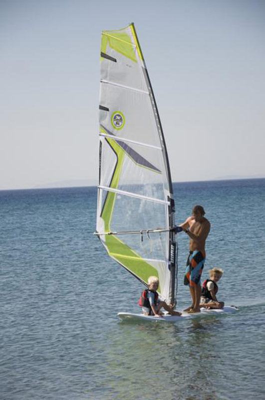 Windsurfing at Kéfalos.