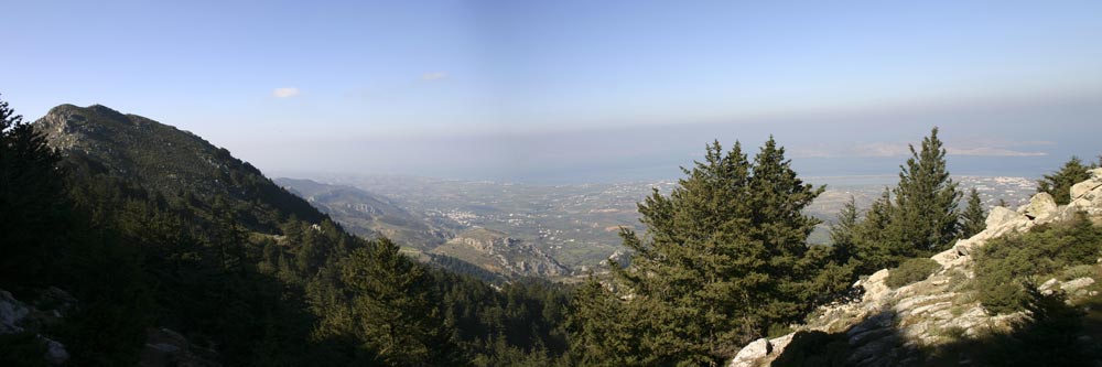 To the top of the Dikaios - A very nice panoramic view .